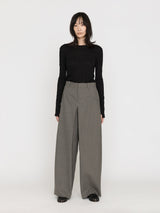 BOWTE | BLUEFACED WORSTED HARD FINISHED FRONT INVERTED PLEATS TROUSERS 261-04-0005