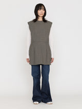 BOWTE | BLUEFACED WORSTED HARD FINISHED SLEEVELESS LONG TOP 261-01-0004