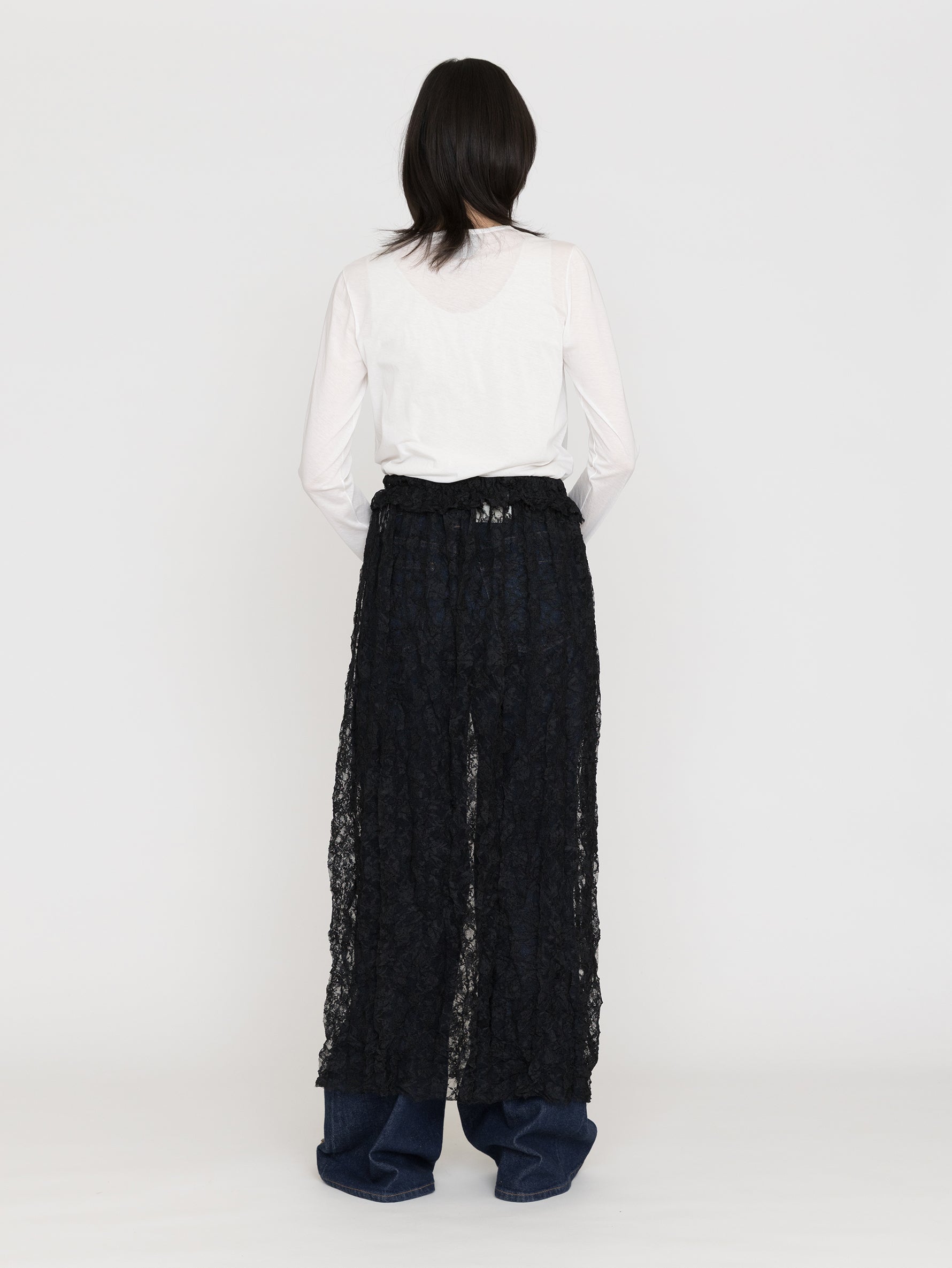 TanC TOKYO | CRUSHED LACE GATHER SKIRT TC26A-043