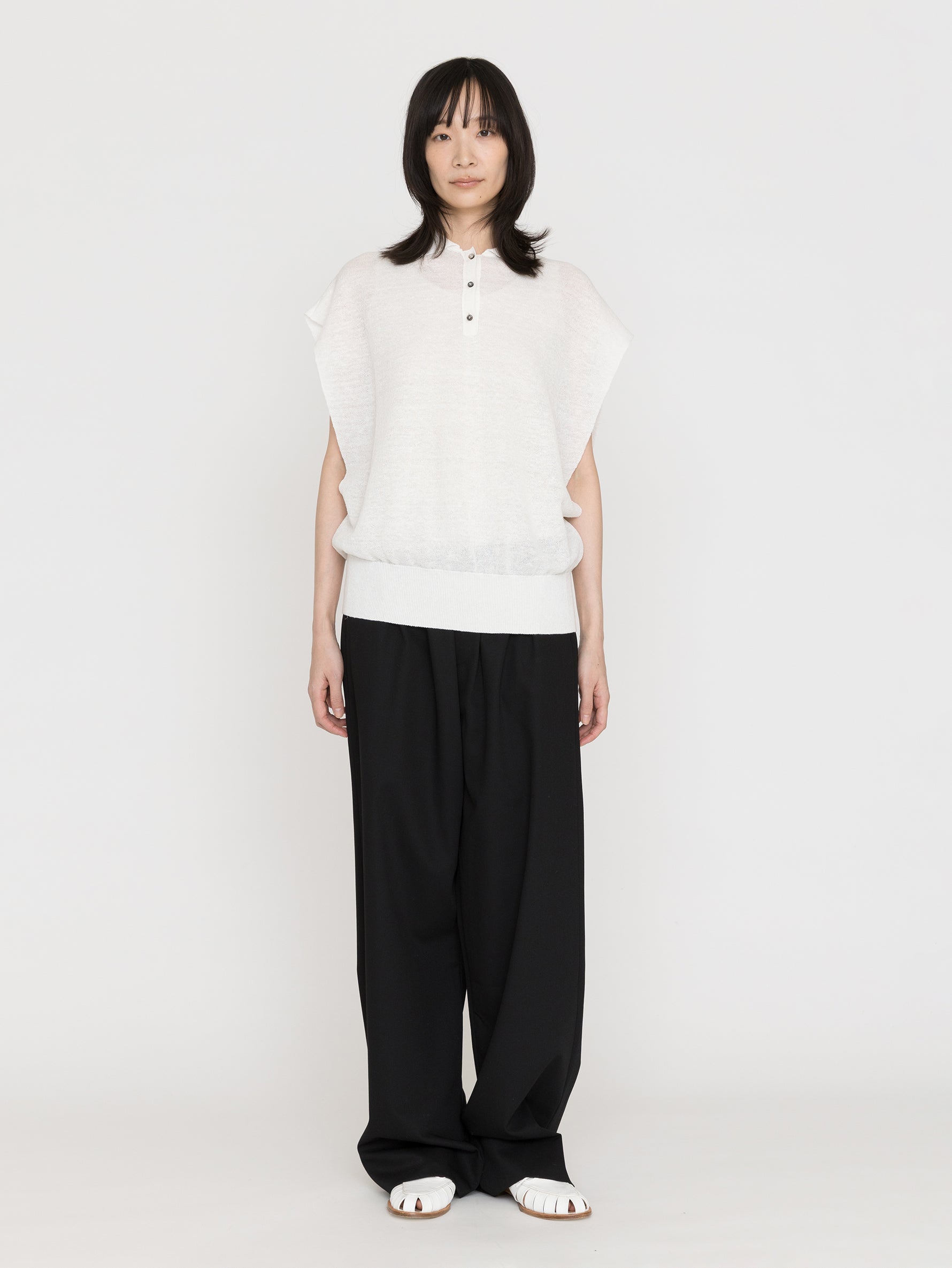 enrica | 襟付きスリーブレストップス KNIT 267