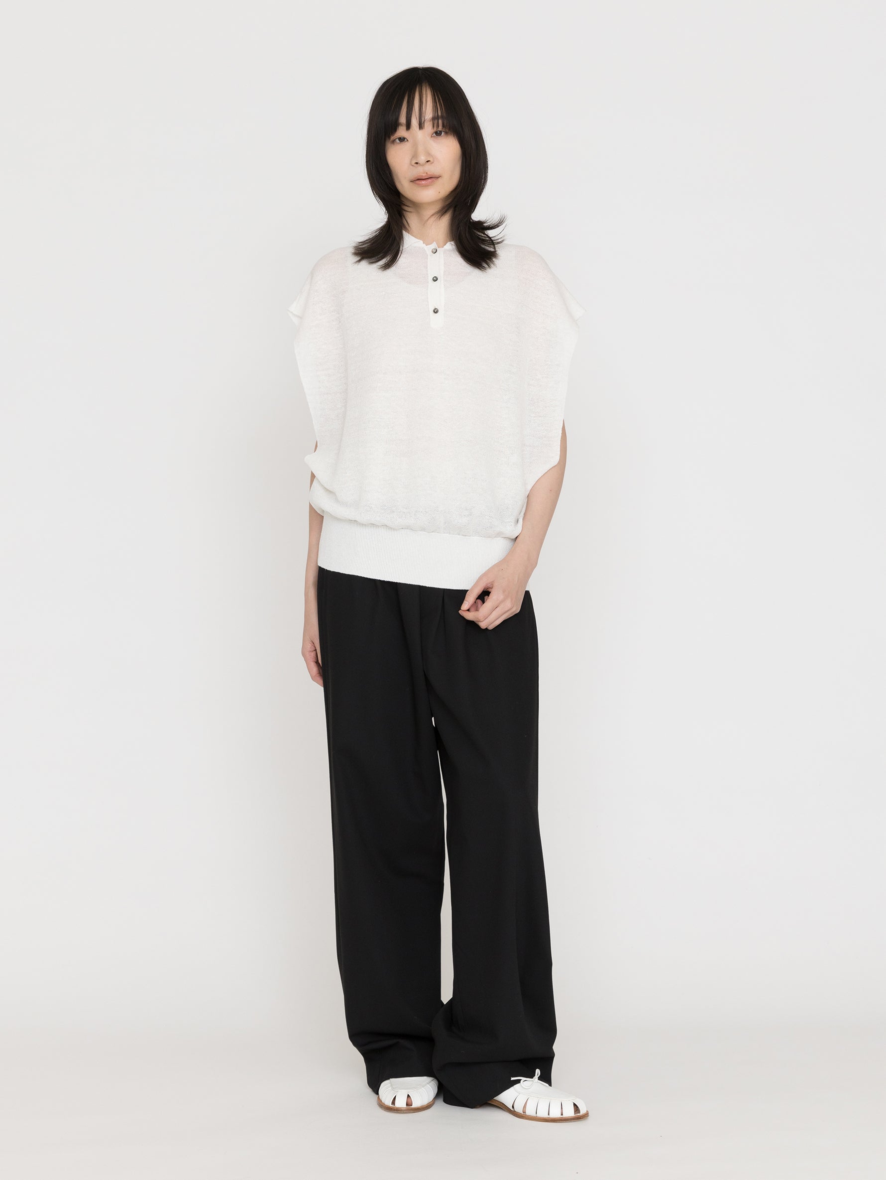 enrica | 襟付きスリーブレストップス KNIT 267