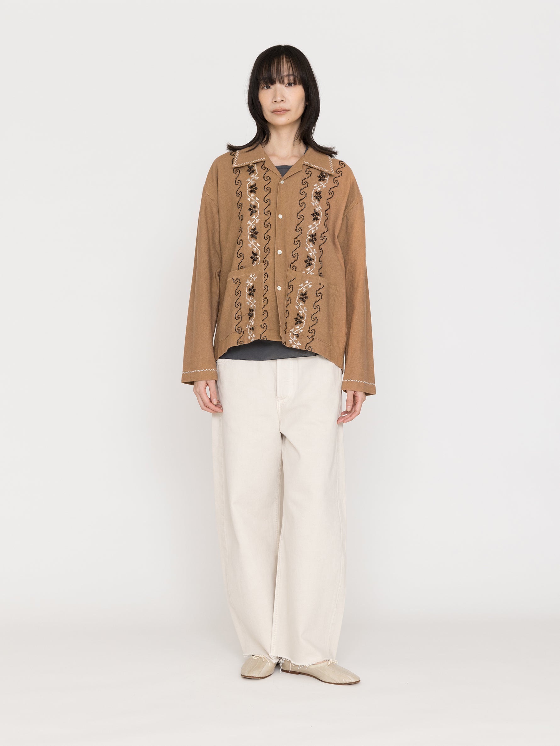 H.A.Owell | Embroidery Shirt S26TP003