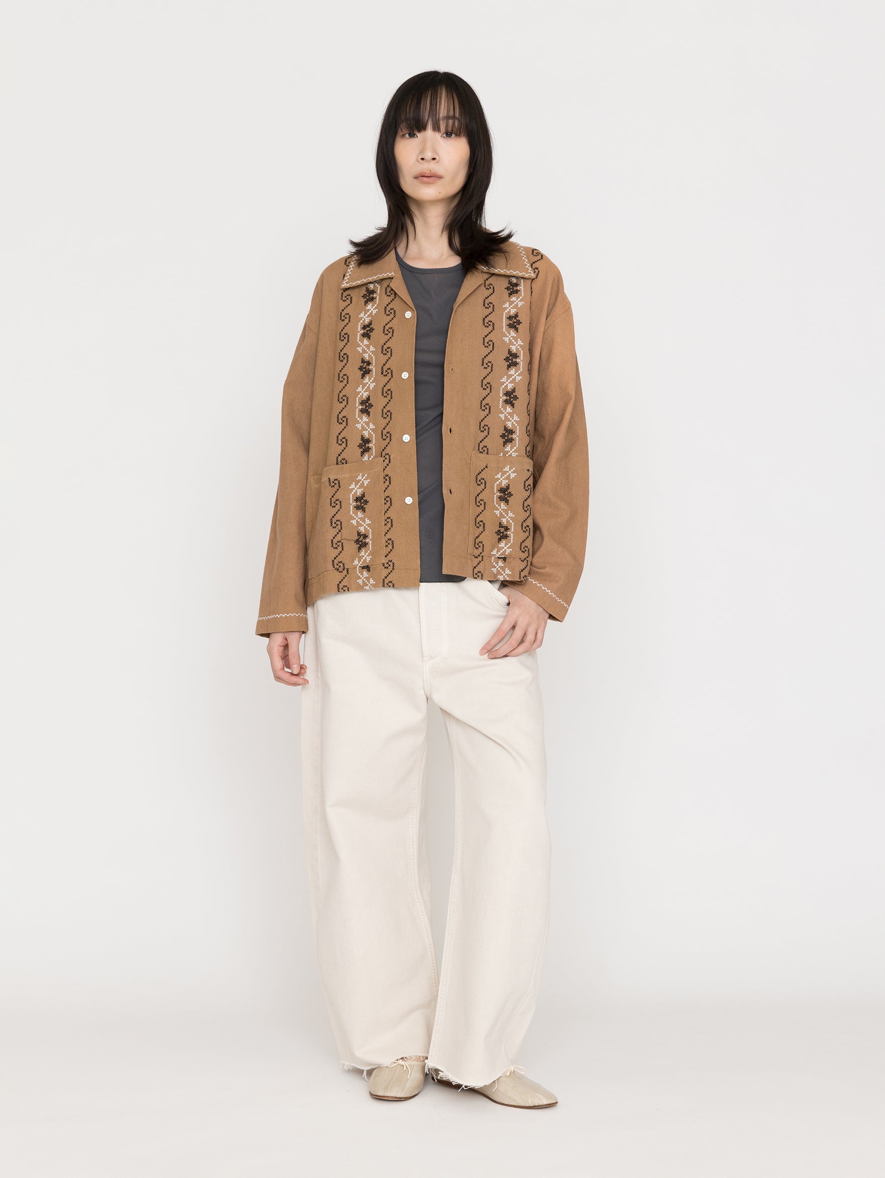 H.A.Owell | Embroidery Shirt S26TP003