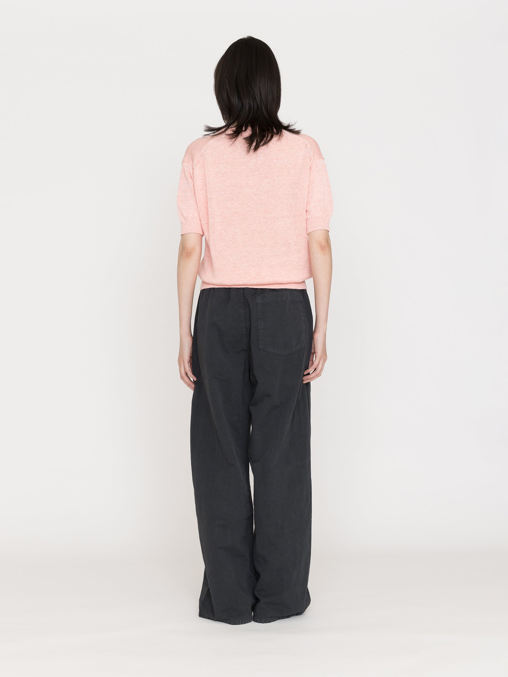 BATONER | WASHED HIGH COUNT LINEN CREW NECK SHORT SLEEVE BN-26SL-016
