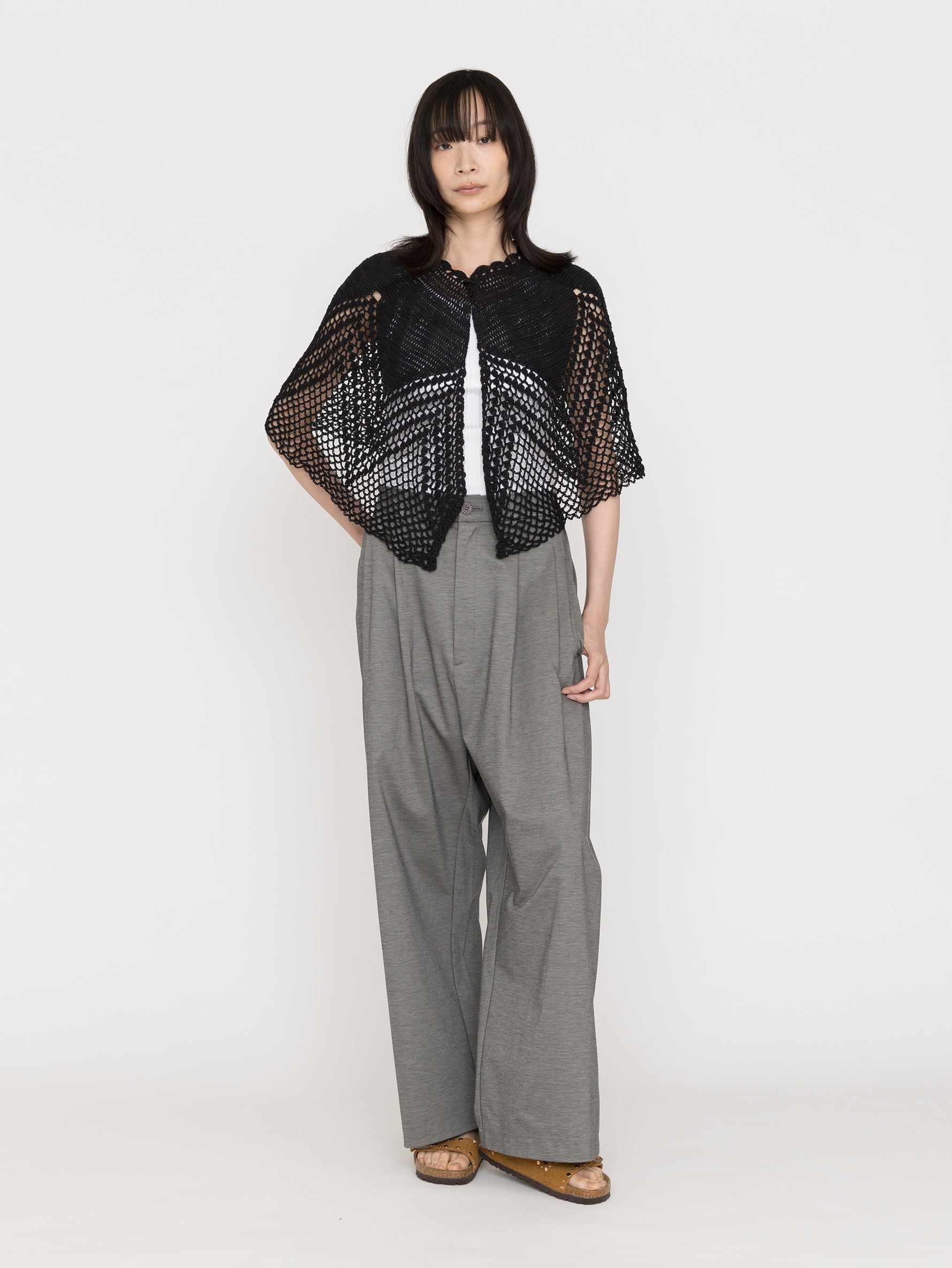 MAYDI | IMAGEN Tatting eith open spaces crochet stitch Cape (For Women)