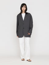 BOWTE | EXTRA FINE WORSTED TOROPICAL COLLARLESS TAILORD JACKET 261-06-0005