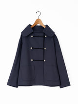 LES PRAIRIES DE PARIS | BLOUSON VESTE-PIERROT CORDE MARINE