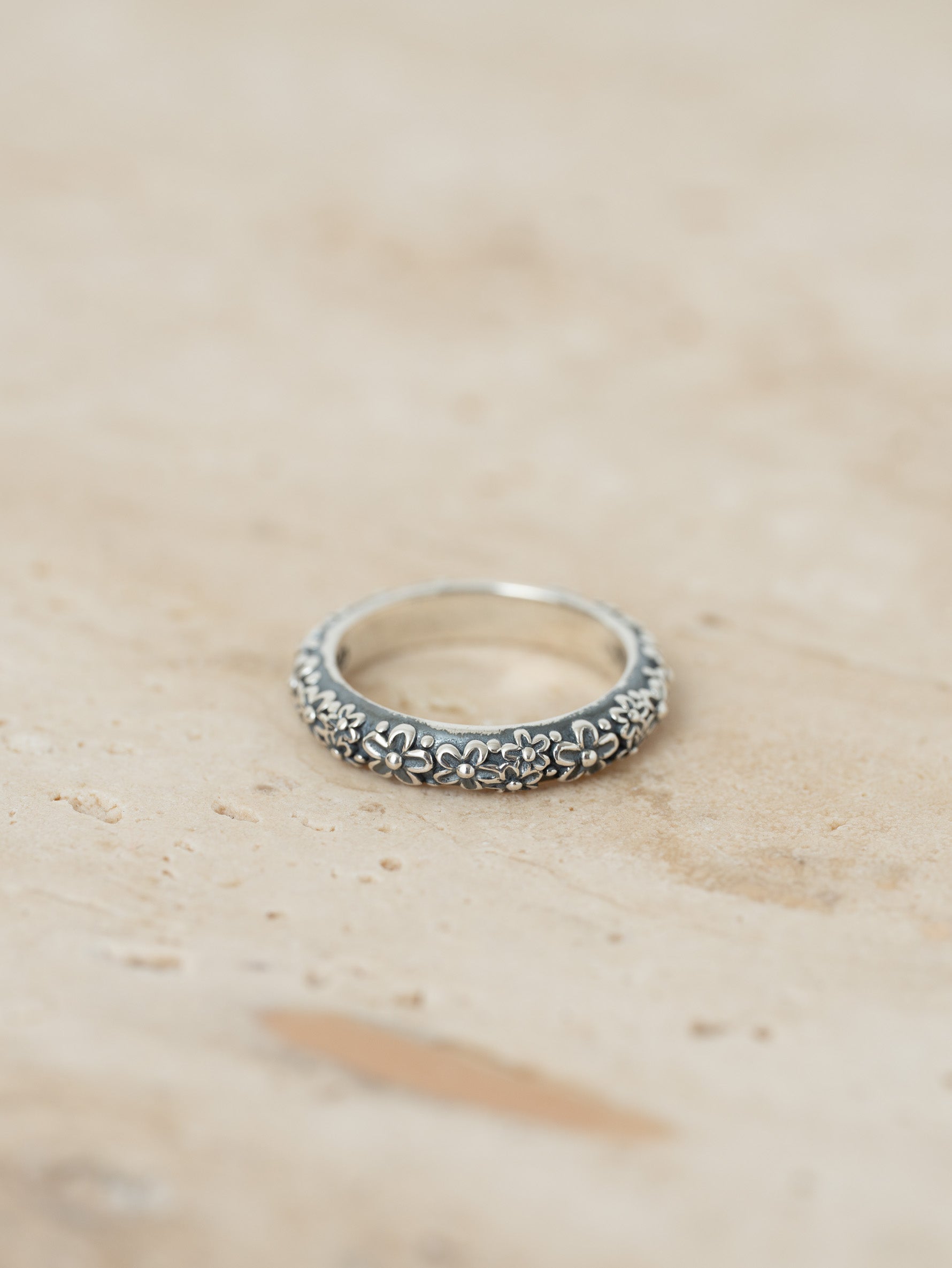 GEROCHRISTO | Wild Flower Anthemis Rings in Sterling Silver 925 20296