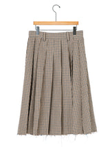 Lâchement| ウールリネンガンクラブチェックプリーツスカート