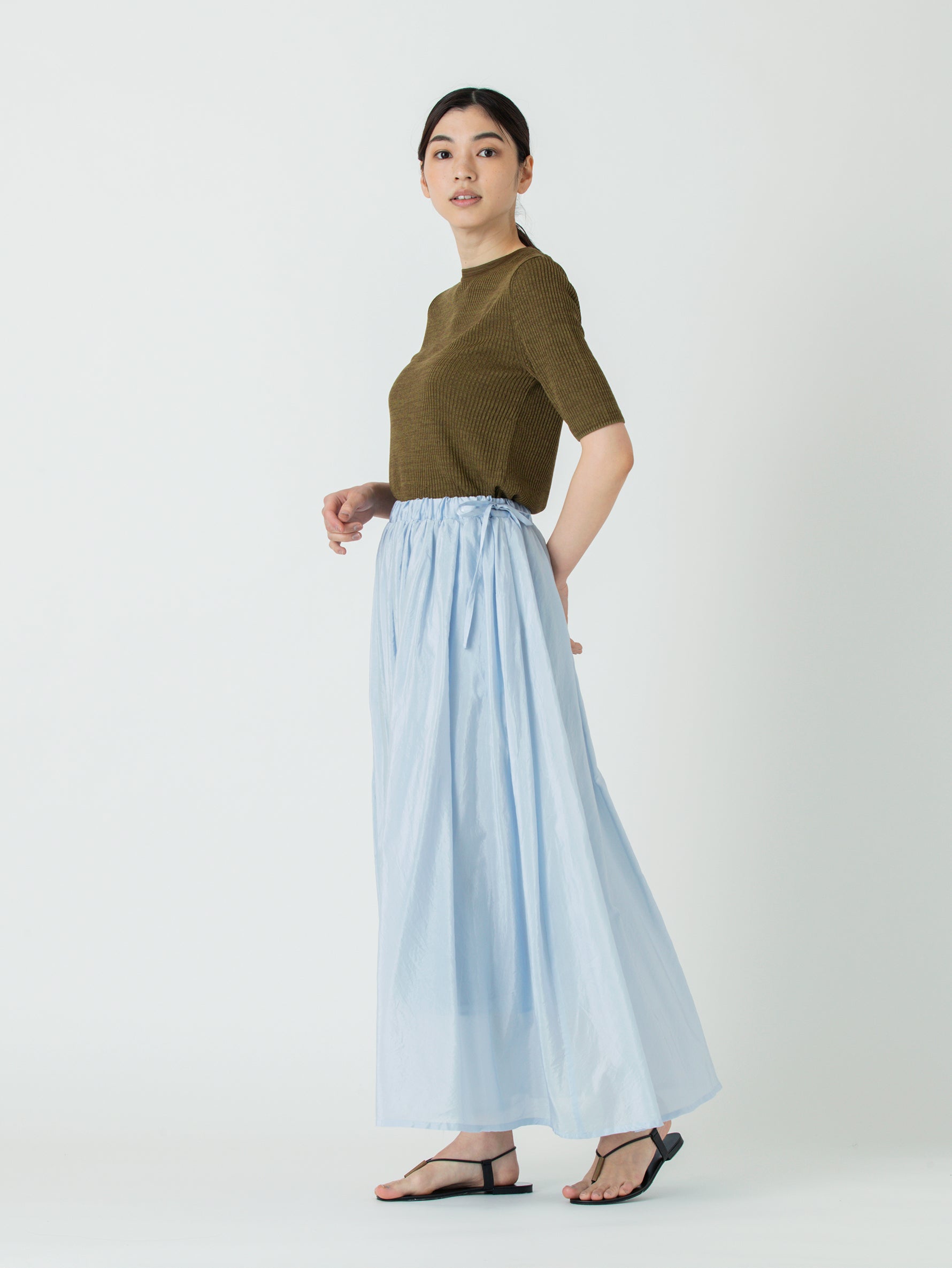 enrica | コットンシルクギャザースカート