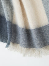 ASAUCE MELER | ヤクアルパカブロックチェックシャギーストール