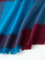 ASAUCE MELER | ヤクアルパカブロックチェックシャギーストール