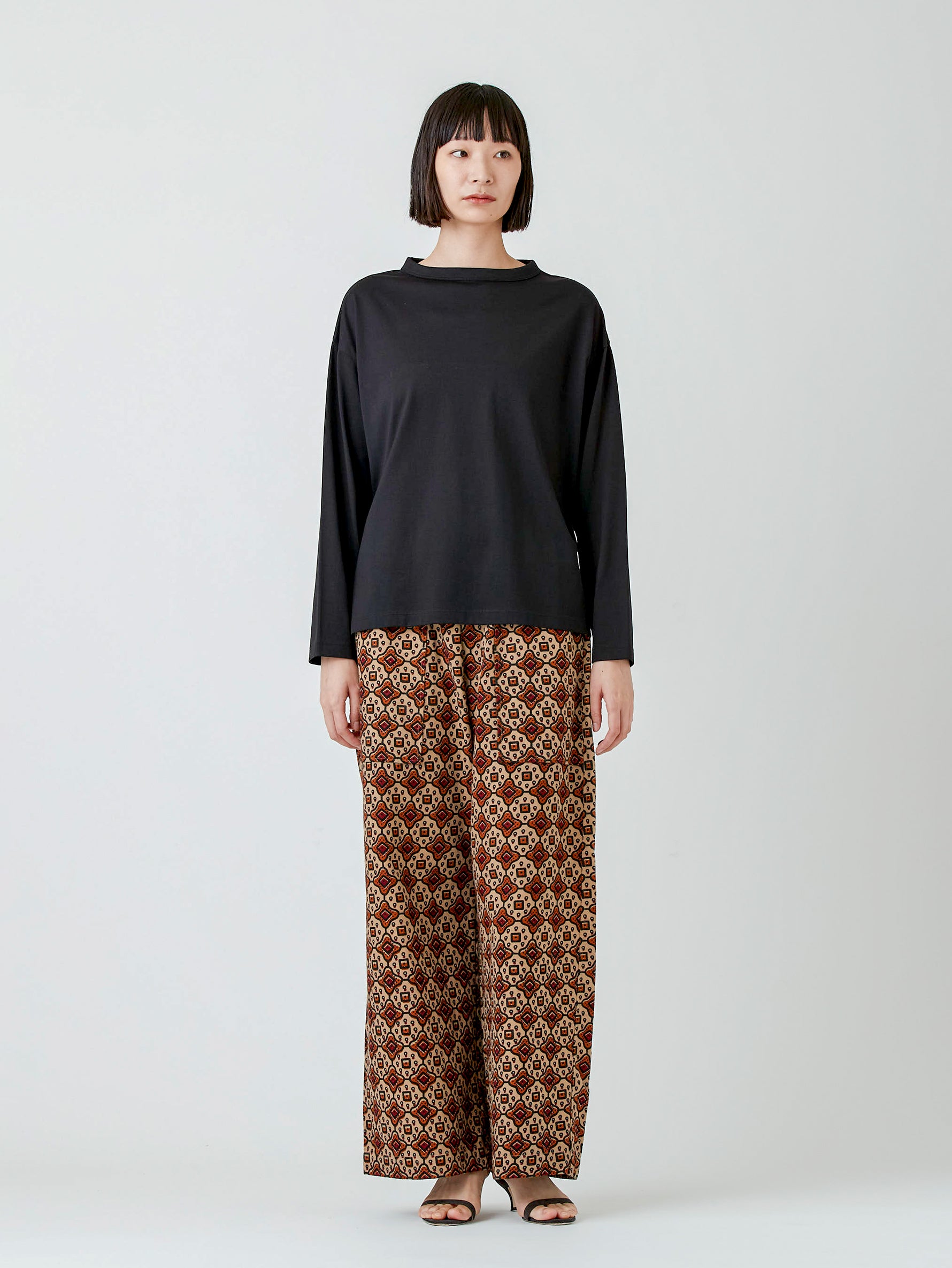 handvaerk | 60/2 ボトルネック長袖Tシャツ #6116