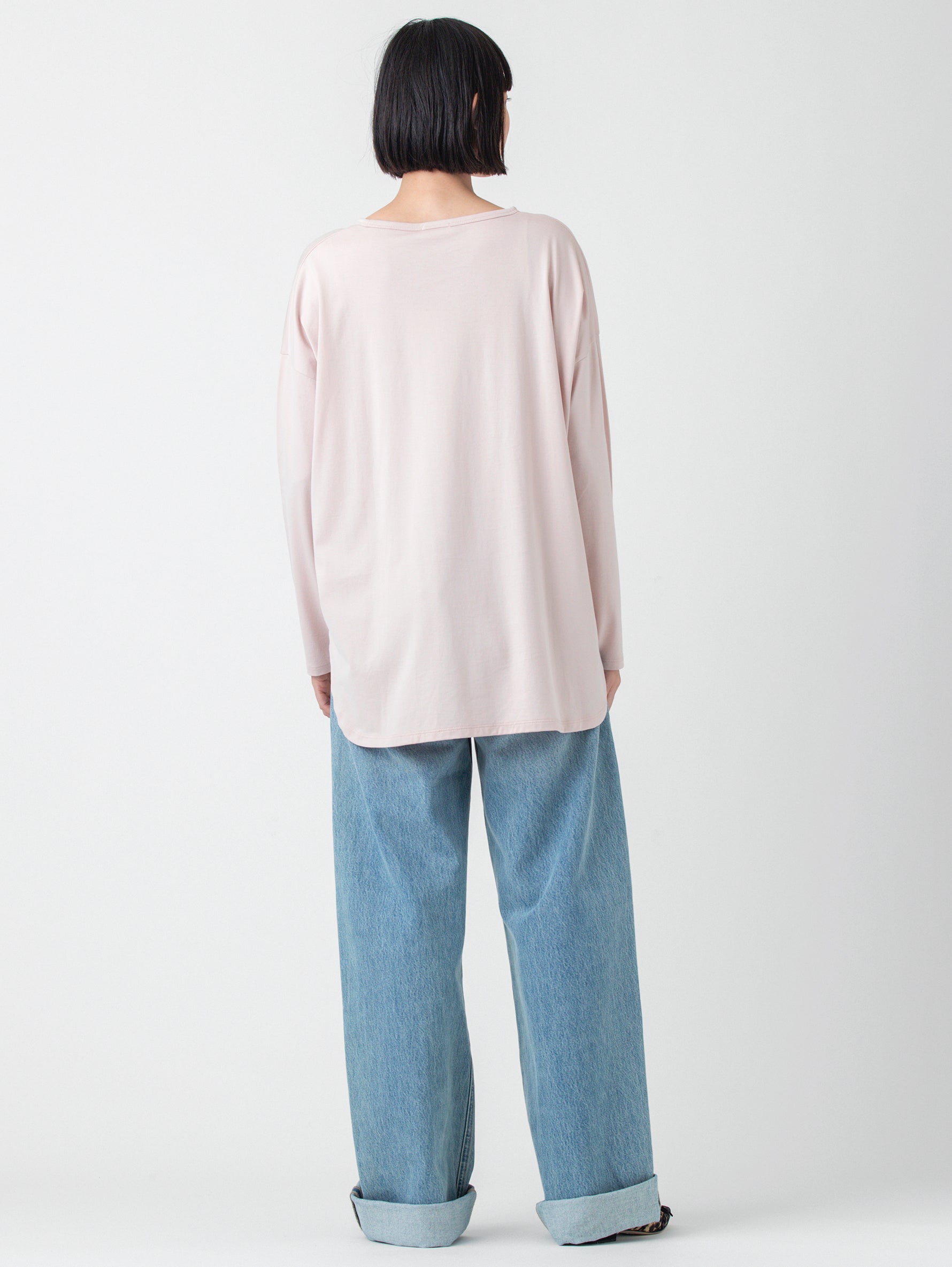 handvaerk | 60/2 ラウンドテイル長袖Tシャツ #6125