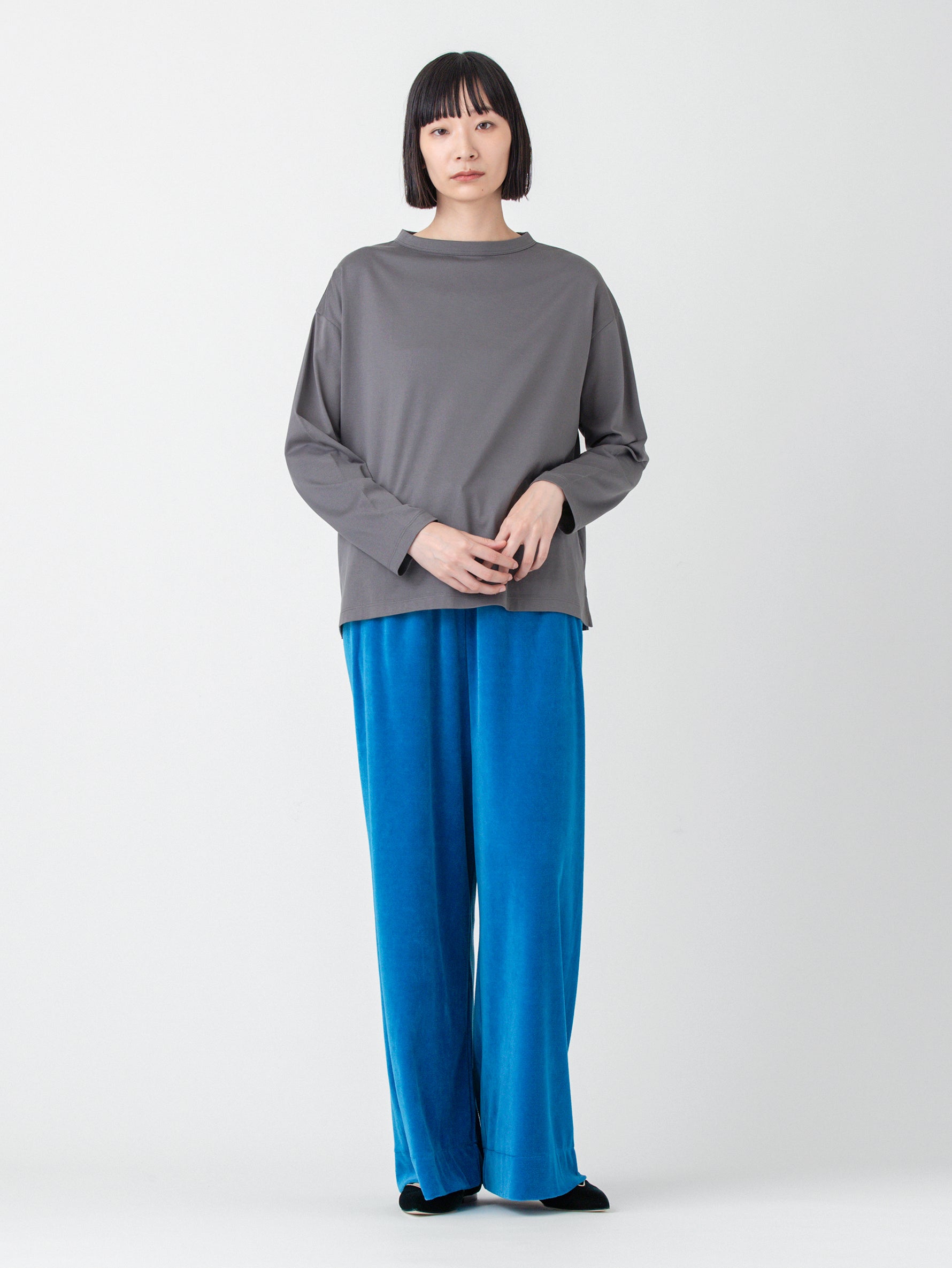 handvaerk | 60/2 ボトルネック長袖Tシャツ #6116