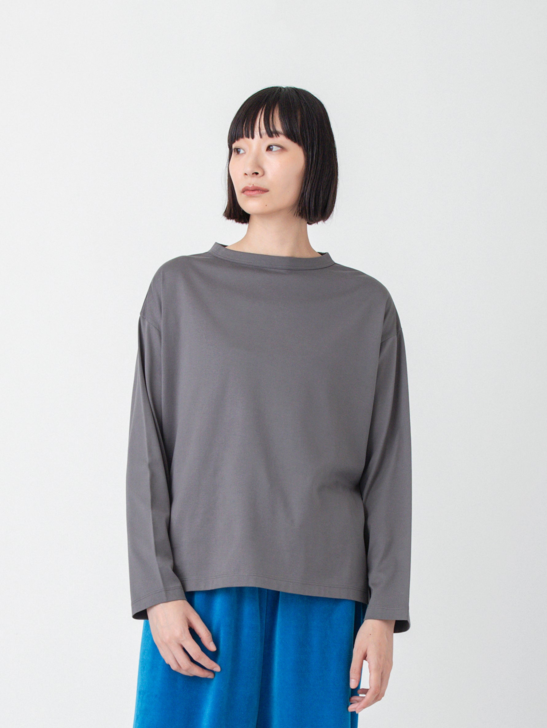 handvaerk | 60/2 ボトルネック長袖Tシャツ #6116