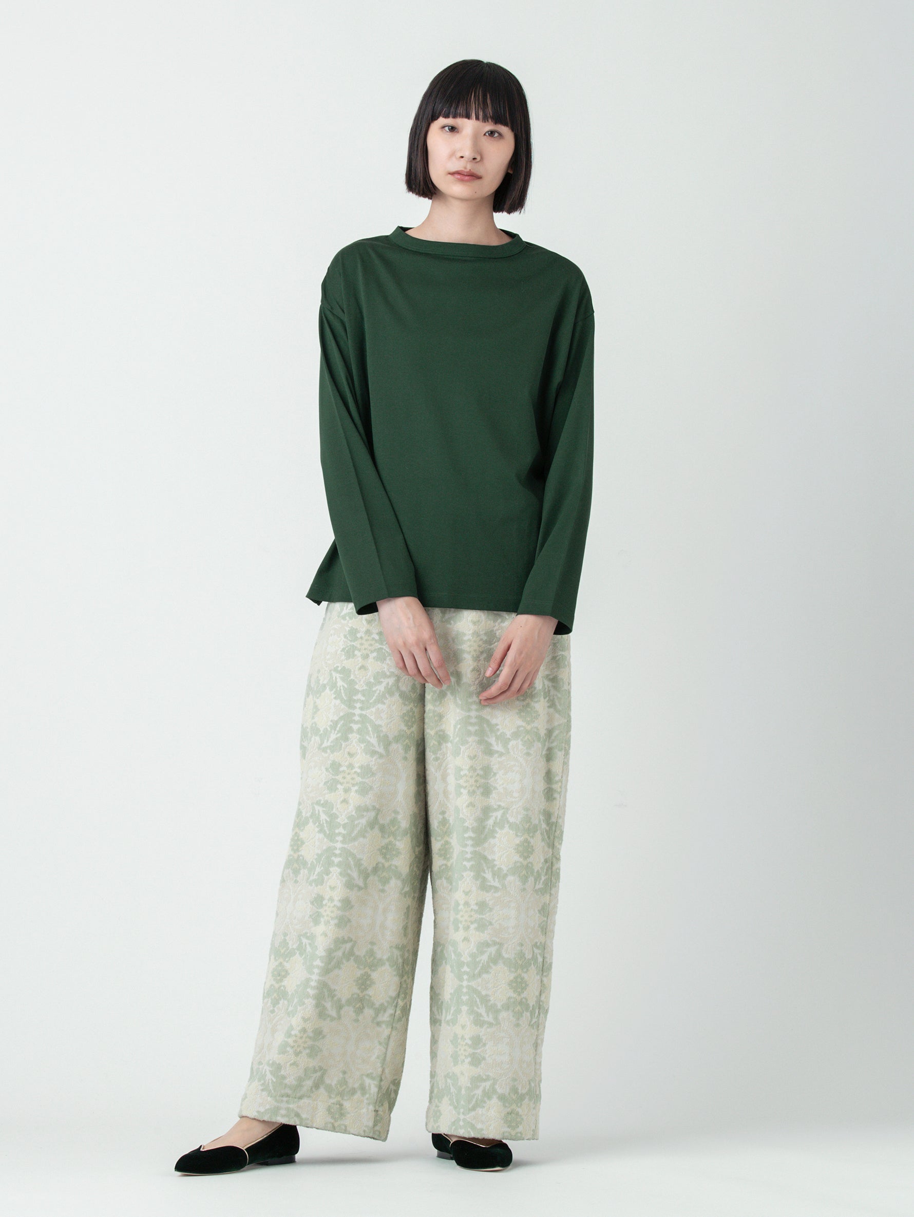 handvaerk | 60/2 ボトルネック長袖Tシャツ #6116