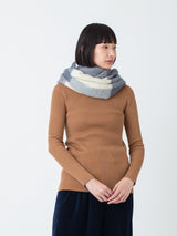 ASAUCE MELER | ヤクアルパカブロックチェックシャギーストール