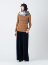 ASAUCE MELER | ヤクアルパカブロックチェックシャギーストール