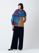 ASAUCE MELER | ヤクアルパカブロックチェックシャギーストール