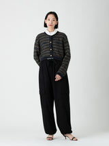 enrica | ラメボーダーボレロ風カーディガン KNIT165