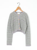 enrica | ラメボーダーボレロ風カーディガン KNIT165