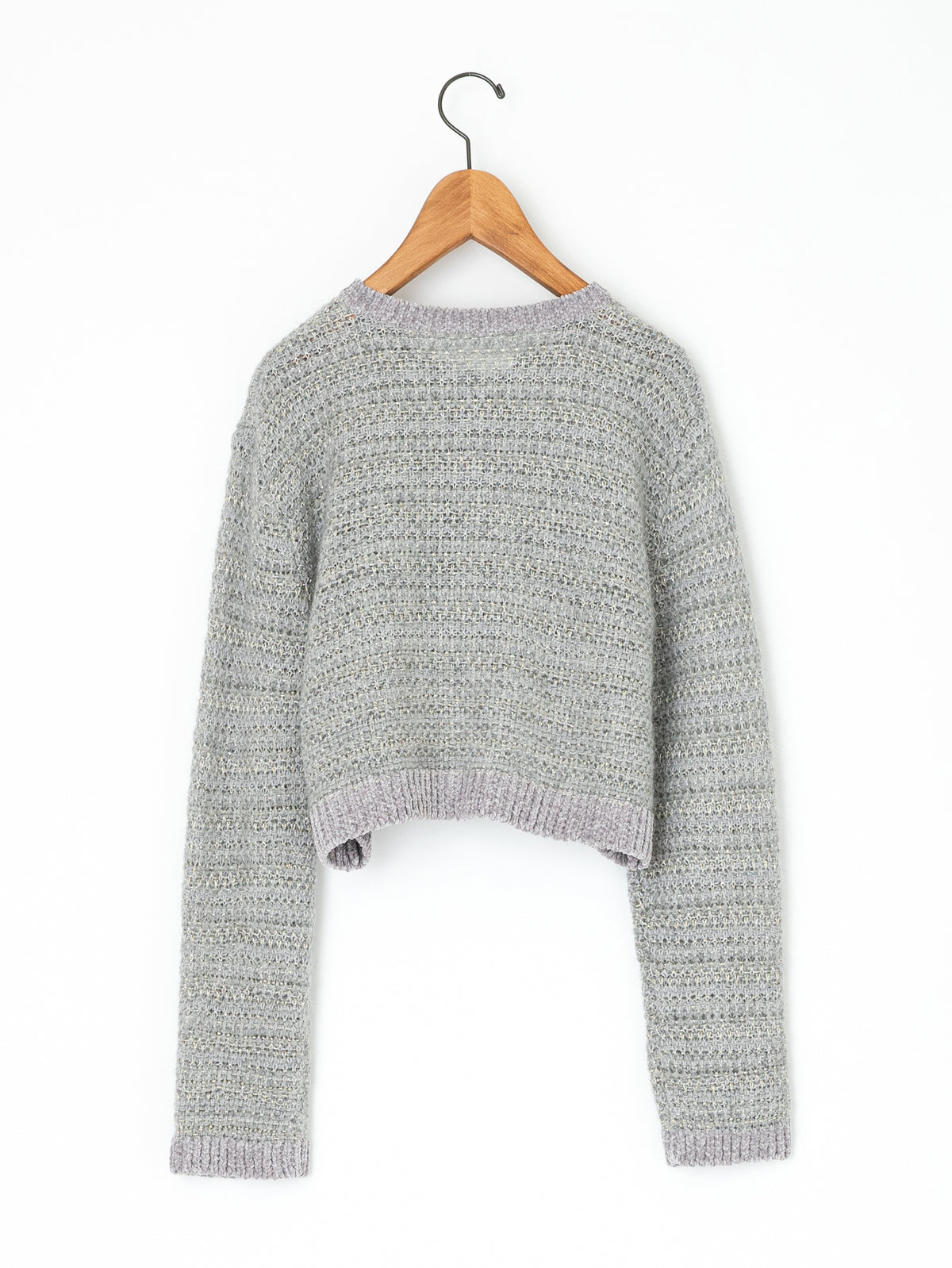 enrica | ラメボーダーボレロ風カーディガン KNIT165