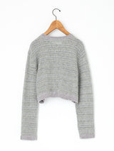 enrica | ラメボーダーボレロ風カーディガン KNIT165