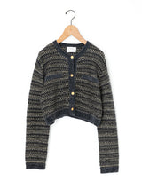 enrica | ラメボーダーボレロ風カーディガン KNIT165
