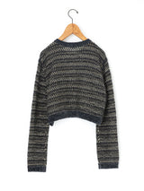 enrica | ラメボーダーボレロ風カーディガン KNIT165