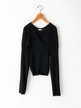 SEEALL | シルクカシミヤリブクロスセーター