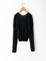 SEEALL | シルクカシミヤリブクロスセーター