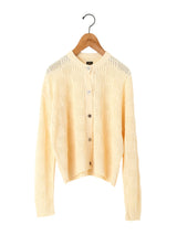BATONER | WOODPULP SUMMER KNIT CREW NECK CARDIGAN BN-24SL-033