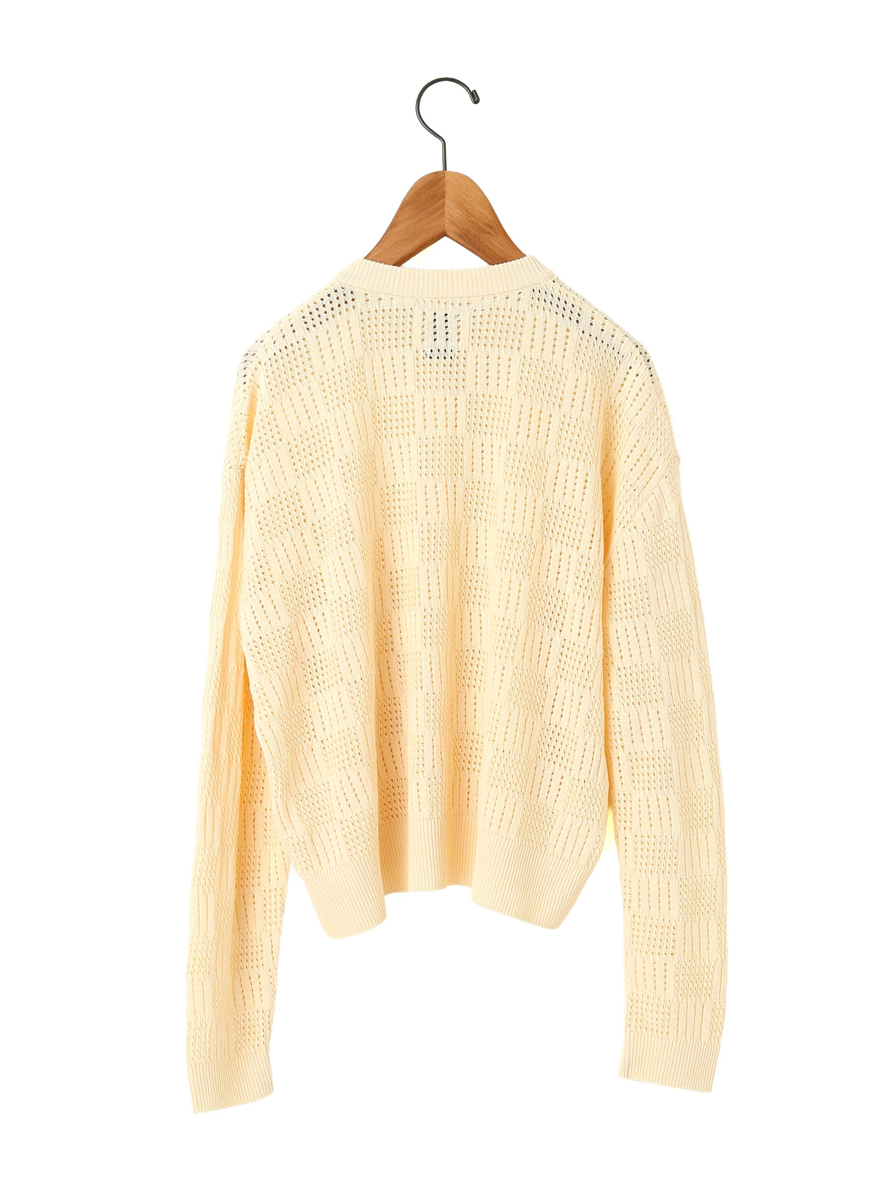 BATONER | WOODPULP SUMMER KNIT CREW NECK CARDIGAN BN-24SL-033