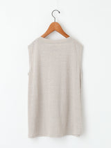 BATONER | ウォッシュドリネンAラインノースリーブ