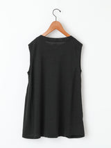 BATONER | ウォッシュドリネンAラインノースリーブ