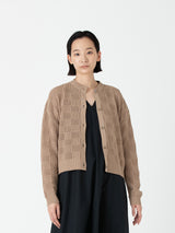 BATONER | WOODPULP SUMMER KNIT CREW NECK CARDIGAN BN-24SL-033