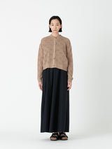 BATONER | WOODPULP SUMMER KNIT CREW NECK CARDIGAN BN-24SL-033