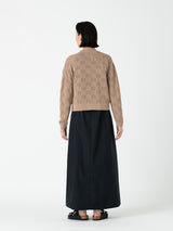 BATONER | WOODPULP SUMMER KNIT CREW NECK CARDIGAN BN-24SL-033