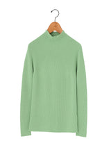 BATONER | エイジングウールリブネチャータートルネックニット