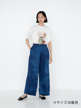 enrica | 沖縄インディゴ染めコットンシルクパンツ