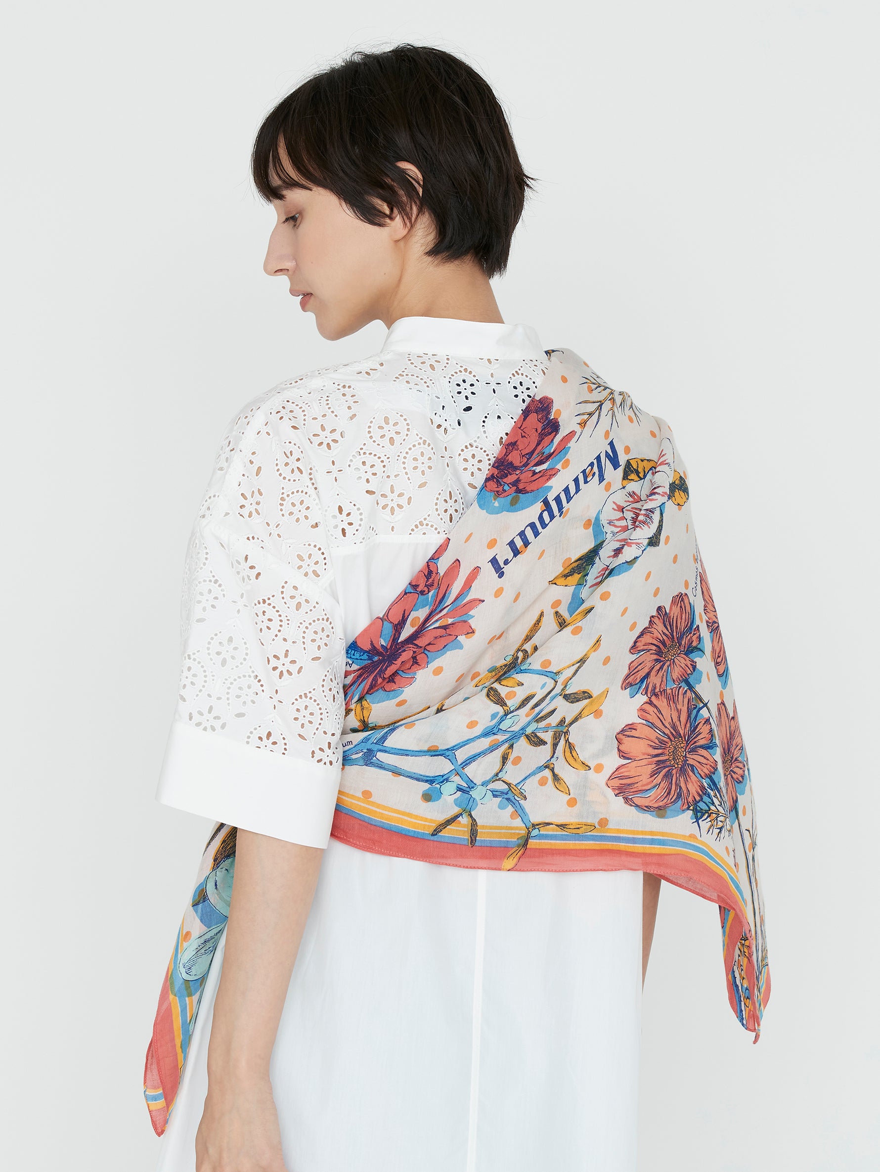 manipuri | <コットンシルクストール120>コラージュオータムガーデン 0151333013