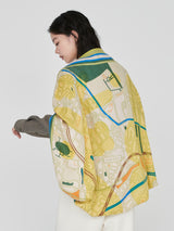 manipuri | <ウールシルクストールヘリンボーン織120>コラージュサムウェア