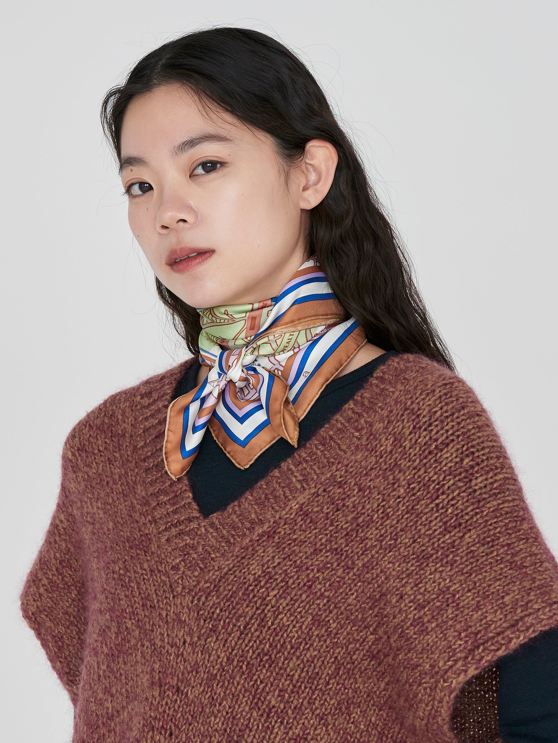 manipuri | <シルクスカーフ65>コラージュサムウェア