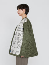 manipuri | <ミリタリージャケットUNISEX>リバーシブル クロスステッチバンダナ