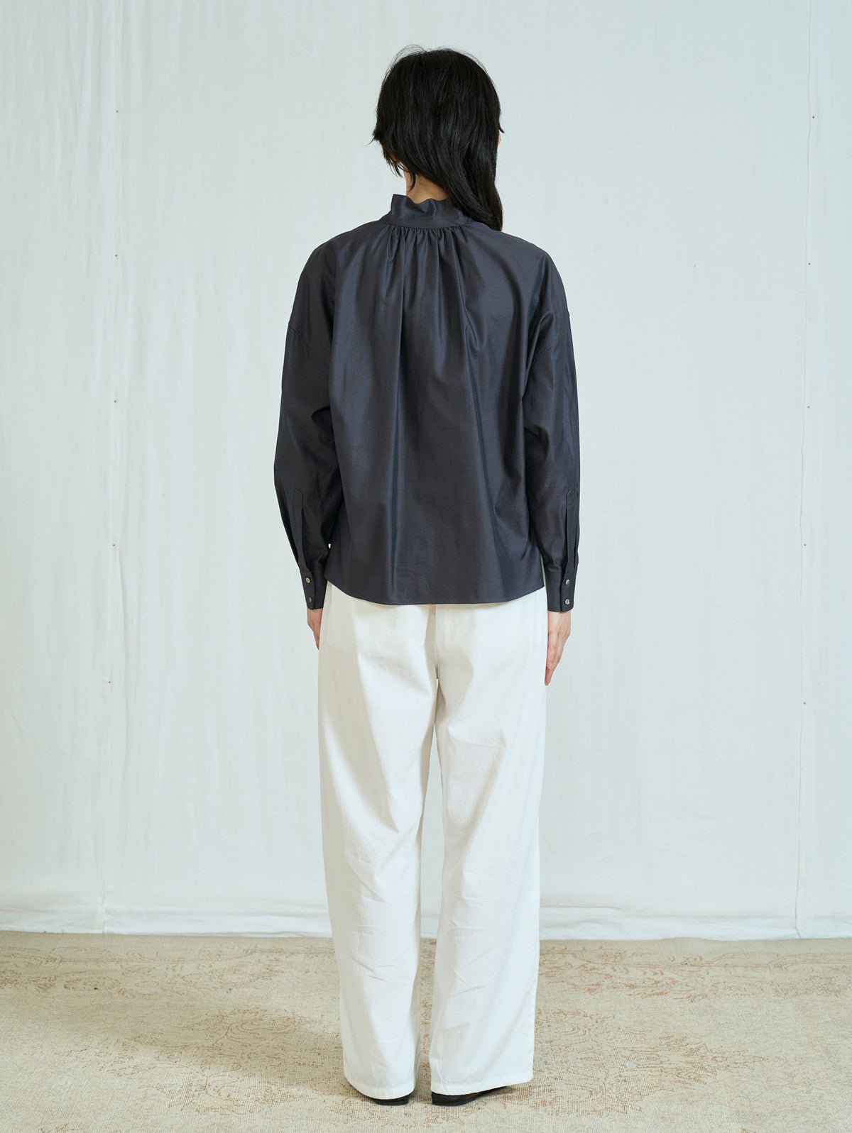 TICCA | スキッパーギャザーシャツブラウス TBFA-105
