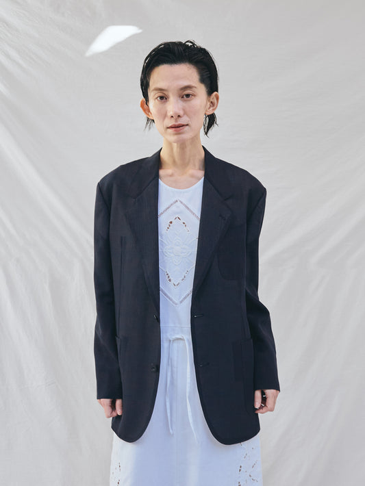 BOWTE | SUPER EXTRA FINE WORSTED & SILK SHEER VOILE TAILORED JACKET 261-06-0010