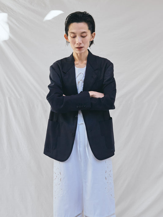 BOWTE | SUPER EXTRA FINE WORSTED & SILK SHEER VOILE TAILORED JACKET 261-06-0010