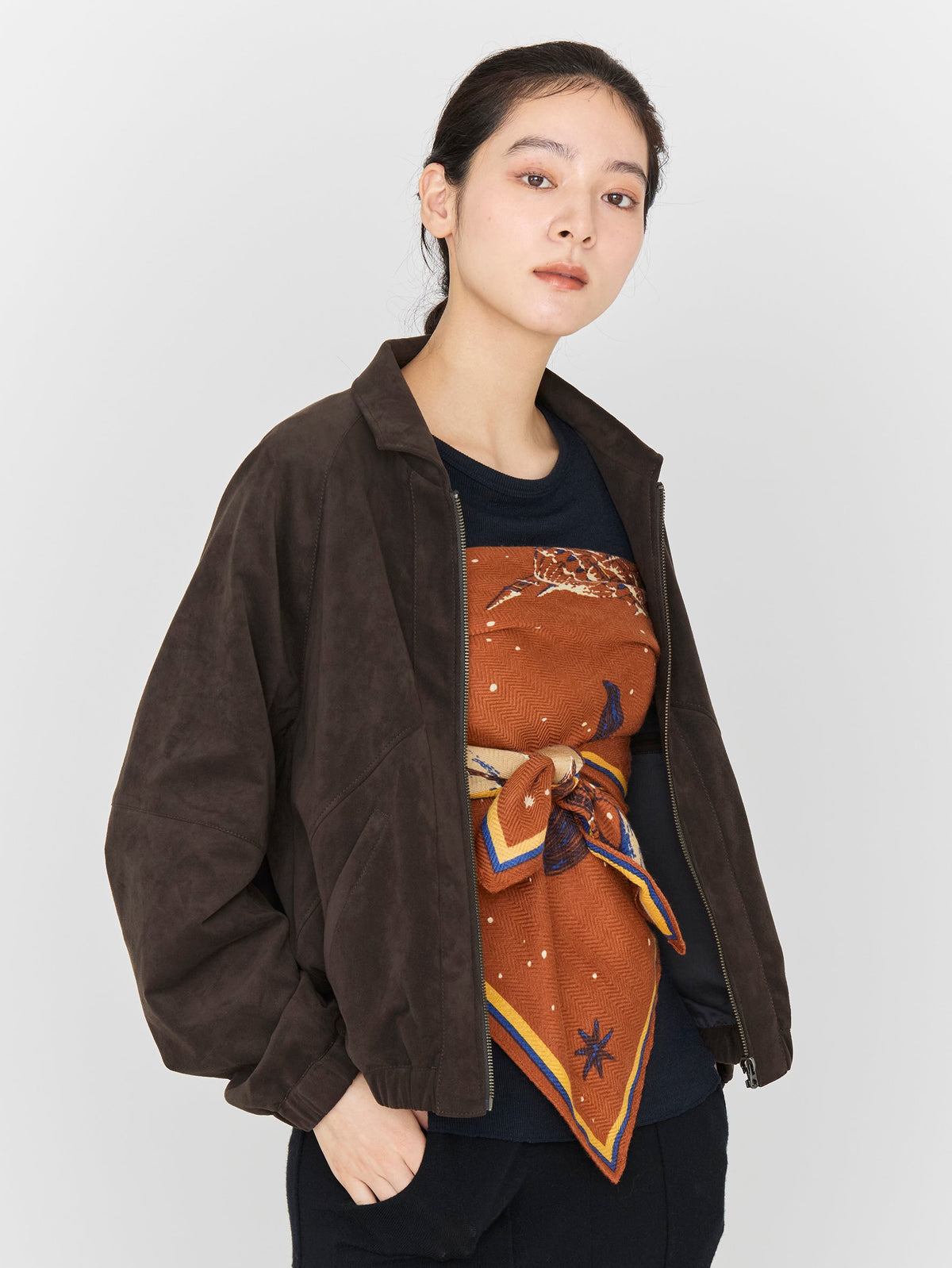 manipuri | <ウールシルクストールヘリンボーン織120>ゴールデンナイト 0163333002