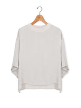 TICCA | TBFS-104 キュプラフィブリルTシャツブラウス / white , beige , khaki(色別注)